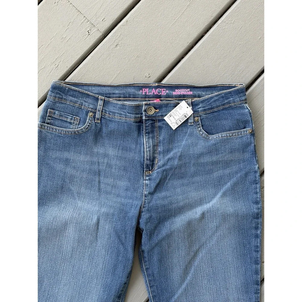 Children's Place Girls Plus 16 Blue Denim Jeans NWT Bootcut School Casual‎